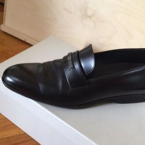 Giorgio Armani leather black shoes 44 size 10 men
